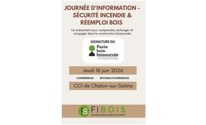 Signature du Pacte bois-biosourcés de Bourgogne-Franche-Comté lors d’une journée d’information sécurité incendie et réemploi !