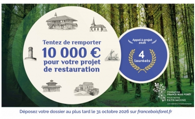 La « Fondation France Bois Forêt pour notre Patrimoine » lance son 7ème appel à projets.
